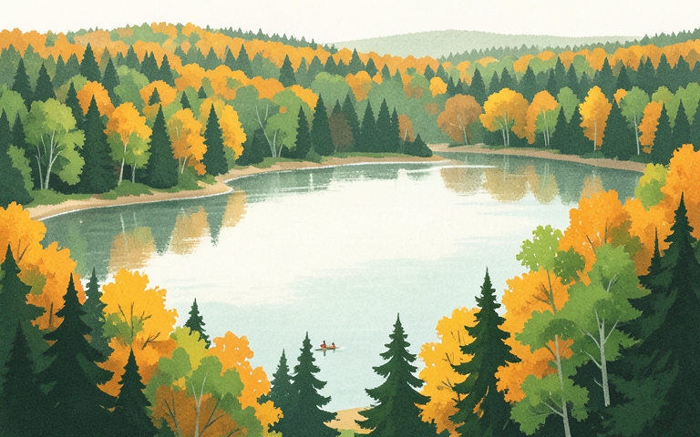 An illustration for this edition's lead story: Effort Underway to Keep Lake Warren’s Northern Point Wild