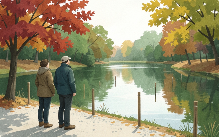 An illustration for this edition's lead story: New Bridge Plan Clears Hurdle for Baboosic Lake Homes