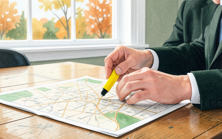 An illustration for this edition's lead story: Winter Sidewalk Plans and Budget Talks Get Underway at Town Hall