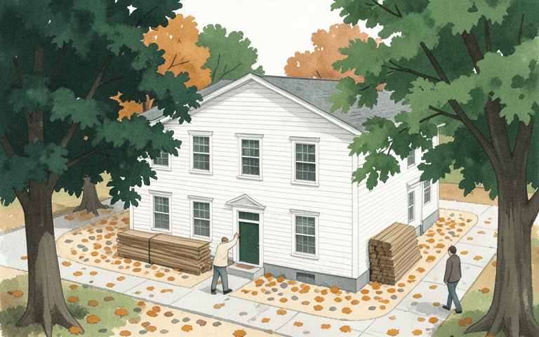 An illustration for this edition's lead story: New Accessibility Lift in the Works for Town Office