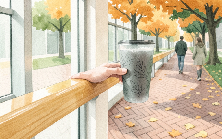 An illustration for this edition's lead story: Student Life Returns to Main Street as Fall Break Wraps Up