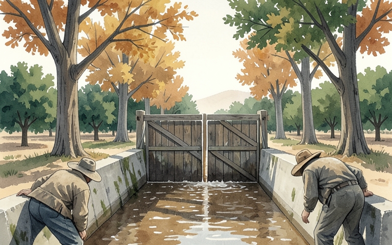 An illustration for this edition's lead story: Folk Harmonies at the Park and Mellow Valley Showers