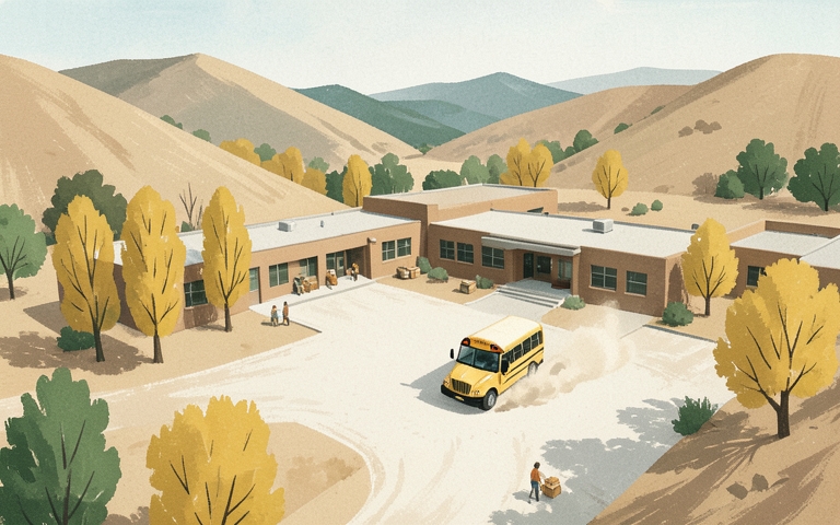 An illustration for this edition's lead story: Creative Partnerships Help Valley Schools Stretch Classroom Dollars