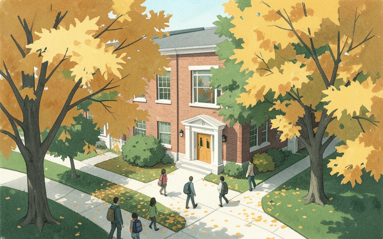 An illustration for this edition's lead story: Fall Enrollment Reaches 5,021 Across District Classrooms