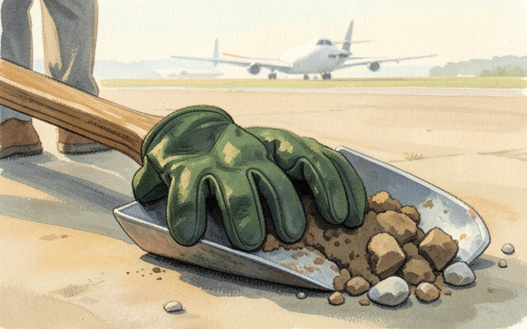 An illustration for this edition's lead story: Six New Passenger Gates Breaking Ground at the Airport