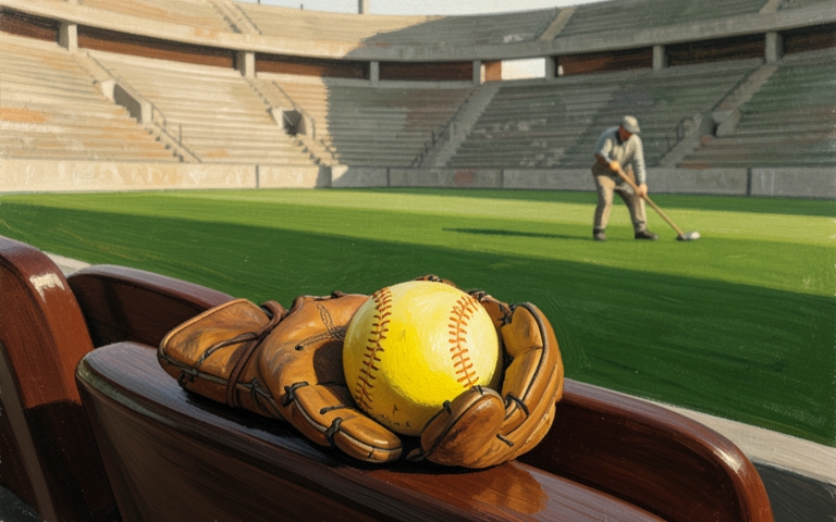 An illustration for this edition's lead story: Banana Ball Is Coming to Death Valley