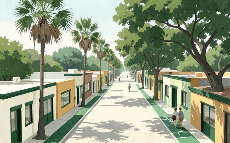 An illustration for this edition's lead story: Final Blueprint Unveiled for Walking and Cycling Paths