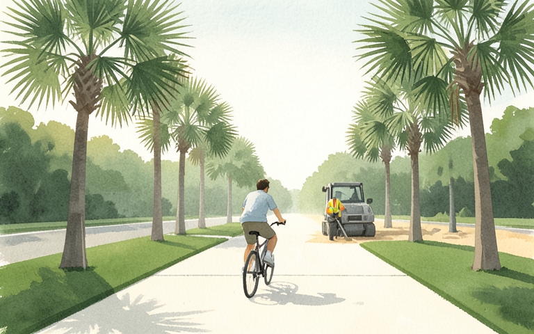 An illustration for this edition's lead story: Drainage and Multi-Use Path Upgrades Advance on East Terry Street