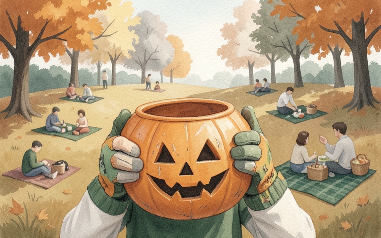 An illustration for this edition's lead story: Costumes, Hillside Movies, and Live Music Kick Off the Weekend