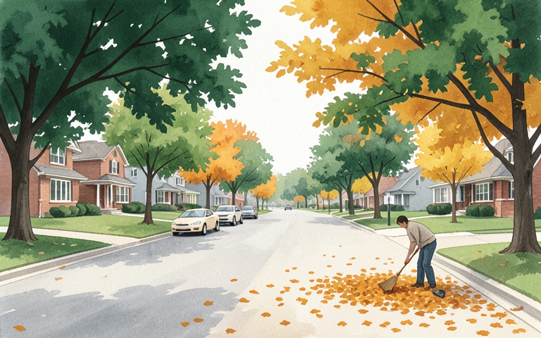 An illustration for this edition's lead story: Maple Avenue Reopens to Regular Midday Traffic