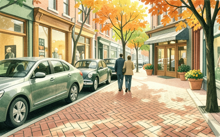An illustration for this edition's lead story: Live Theater Finds a Packed House on Main Street