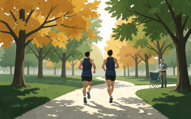 An illustration for this edition's lead story: Tiger Runners Claim Top Spots at Weekend Conference Meet