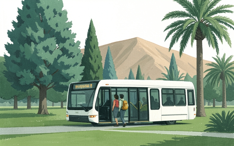 An illustration for this edition's lead story: Free Mountain Shuttles Roll Out From Fremont Park Today