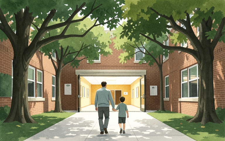 An illustration for this edition's lead story: Campus Safety Partnership Goes Before Trustees Tonight
