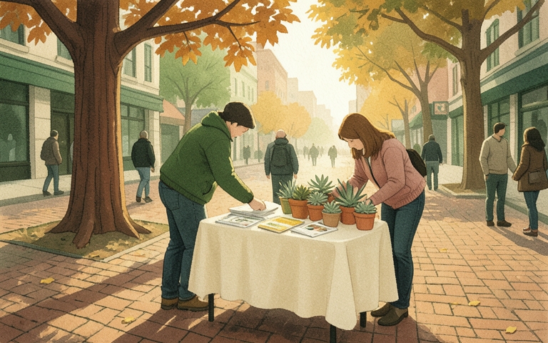 An illustration for this edition's lead story: Dozens of Local Nonprofits Head Downtown Tomorrow