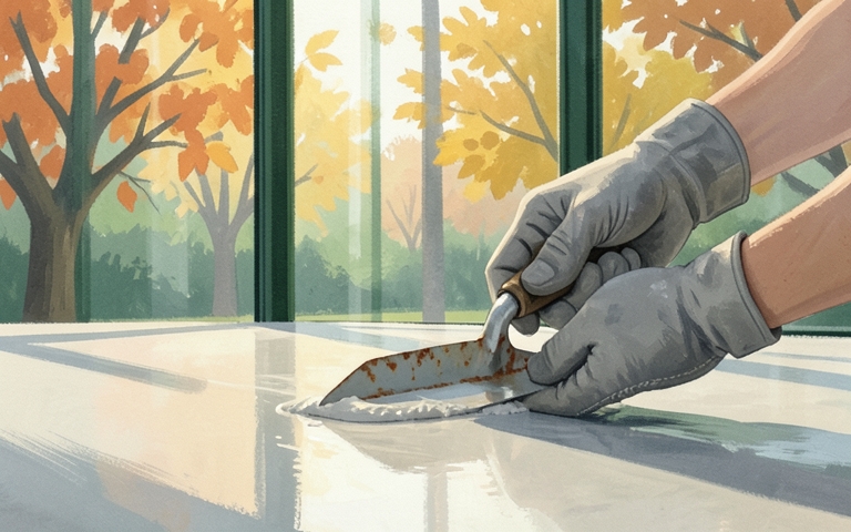 An illustration for this edition's lead story: Behind the Glass Walls of the New Library Courtyard