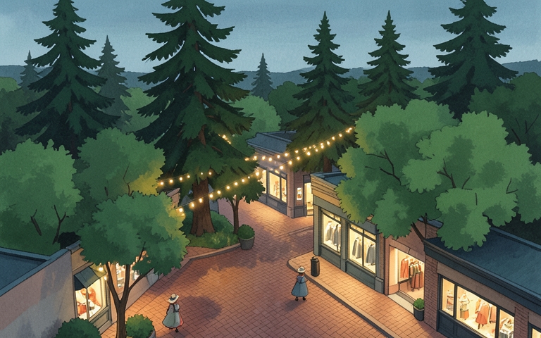 An illustration for this edition's lead story: Wine Strolls and Makers Markets Fill the Weekend
