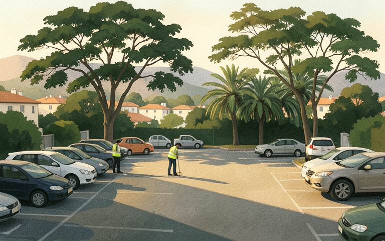 An illustration for this edition's lead story: Clearing Bureaucratic Hurdles for Housing on City Parking Lots