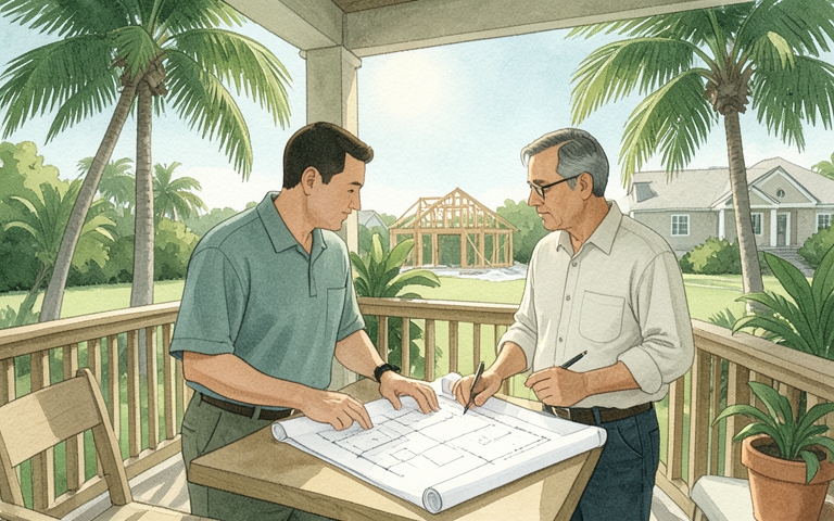 An illustration for this edition's lead story: New Grant Aims to Untangle Local Building Permit Delays