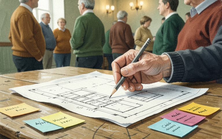 An illustration for this edition's lead story: Final Blueprint Workshop Opens Tomorrow Night on Cameron Avenue