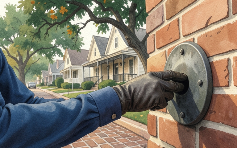 An illustration for this edition's lead story: Smarter Pipe Repairs Are Leaving Neighborhood Streets Intact