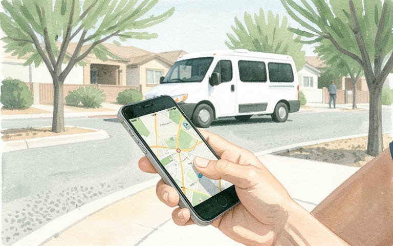 An illustration for this edition's lead story: Two-Dollar On-Demand Rides Coming to Valley Neighborhoods