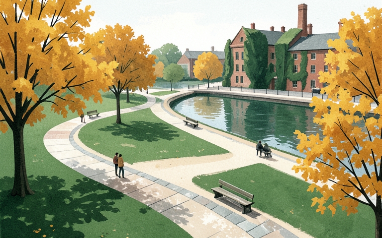 An illustration for this edition's lead story: A Permanent Riverfront Hub Settles into 195 District Park