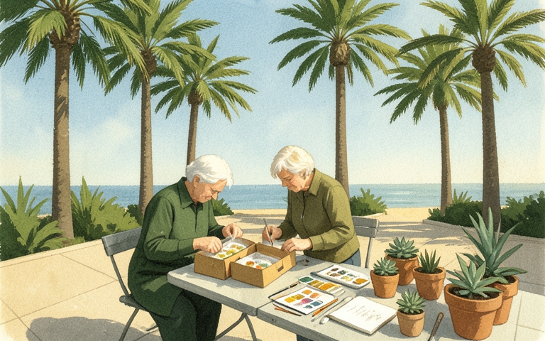 An illustration for this edition's lead story: Senior Lunches and Classes Find New Homes During Center Remodel