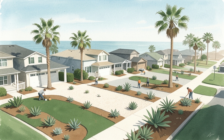 An illustration for this edition's lead story: Phased Decorative Lawn Rules Open Door to Landscaping Rebates