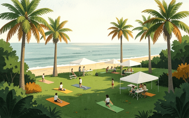 An illustration for this edition's lead story: Free Youth Wellness Fair Takes Over the Pier Lawn Saturday