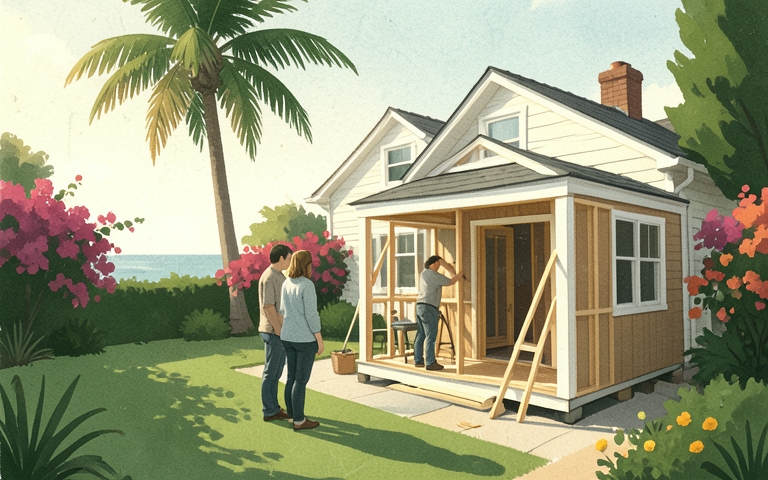 An illustration for this edition's lead story: Proposed 500-Square-Foot Rule Opens Door for Compact Homes