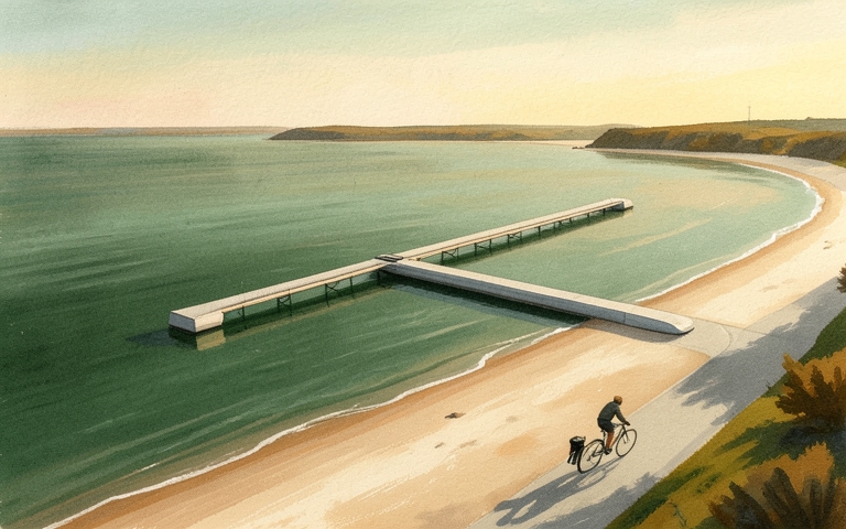An illustration for this edition's lead story: Floating Interceptor Moves Closer to Halting River Trash at the Shore