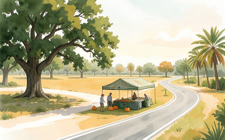 An illustration for this edition's lead story: Pumpkin Chucking and Farm Stands Wrap Up the Weekend