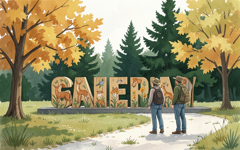 An illustration for this edition's lead story: New Wildlife Art Lands at Greensprings Trailhead