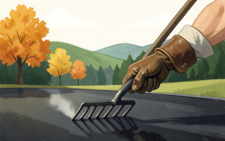 An illustration for this edition's lead story: Township Supervisors Convene This Afternoon as Fall Roadwork Resumes