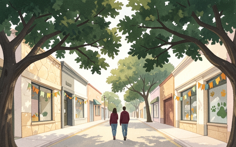 An illustration for this edition's lead story: Homecoming Festivities Kick Off Across Local Schools Today
