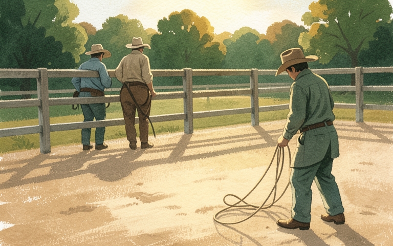 An illustration for this edition's lead story: Youth Benefit Roping Showdown Opens Today at the Fairplex