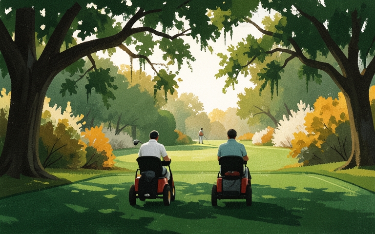 An illustration for this edition's lead story: Local Partnership Takes the Reins at Municipal Golf Course