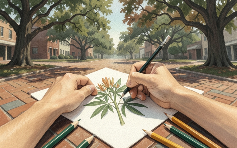 An illustration for this edition's lead story: Downtown Plaza Memorial Committee Invites Public Design Ideas